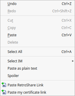 context menu in Chatroom